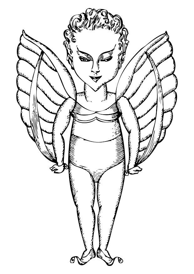 anjo Página para colorir anjo