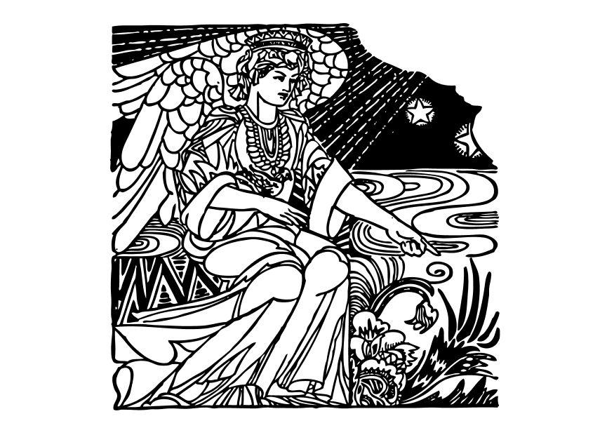 anjo Página para colorir anjo