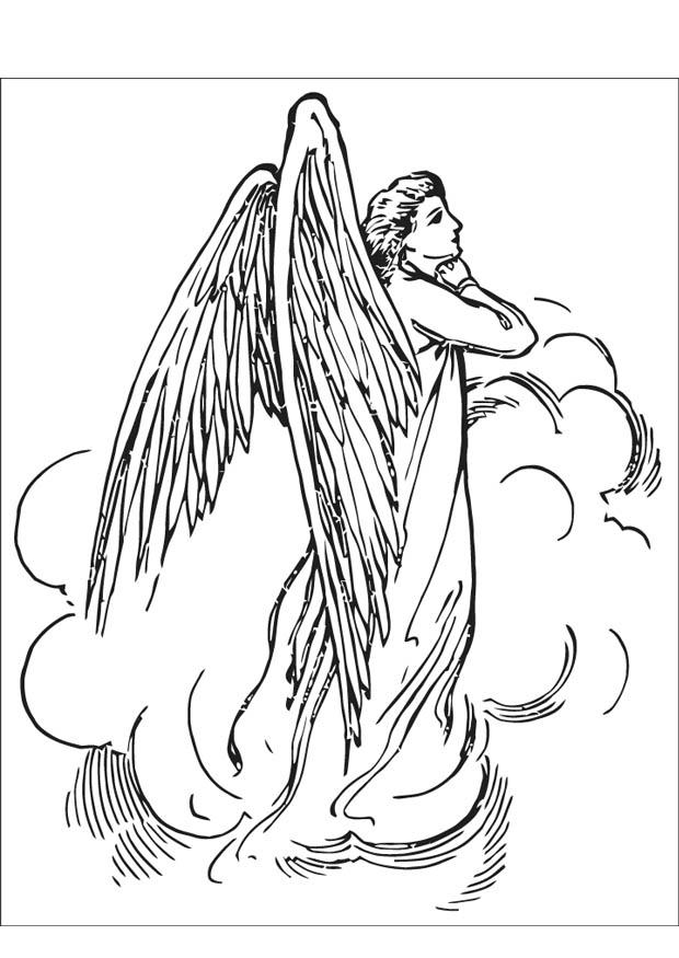 anjo Página para colorir anjo