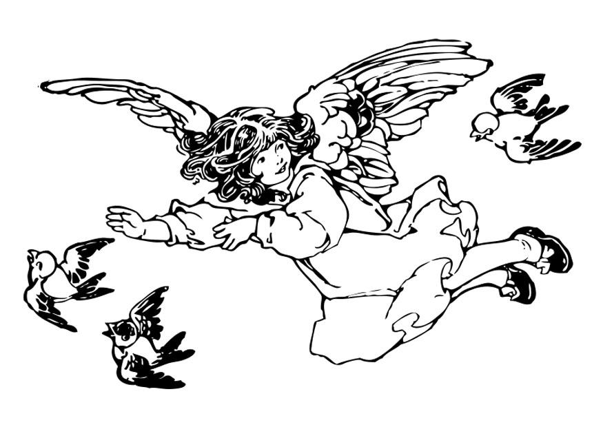 anjo Página para colorir anjo