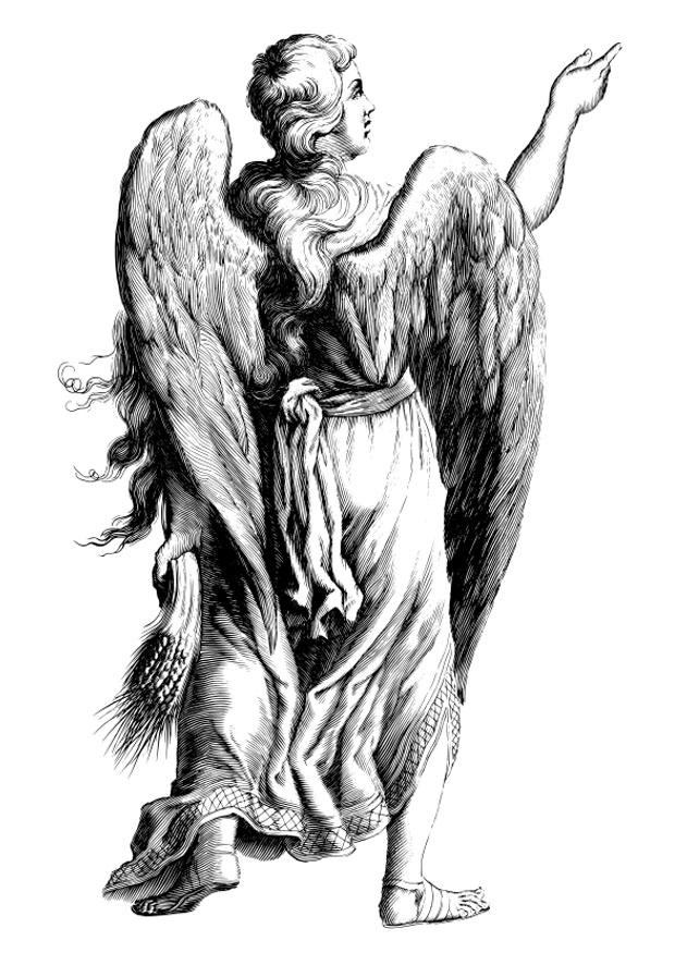 anjo Página para colorir anjo
