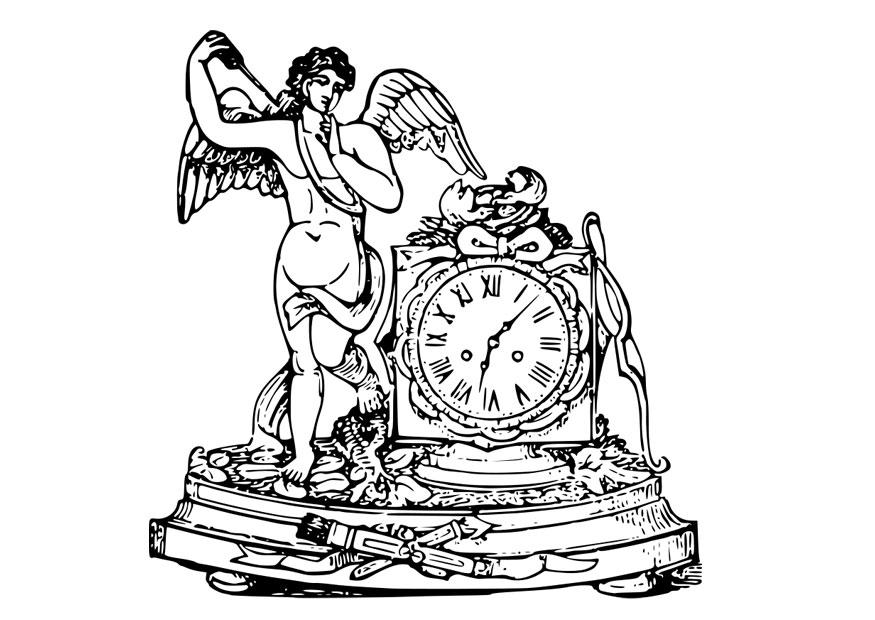 anjo com relA³gio Página para colorir anjo com relA³gio