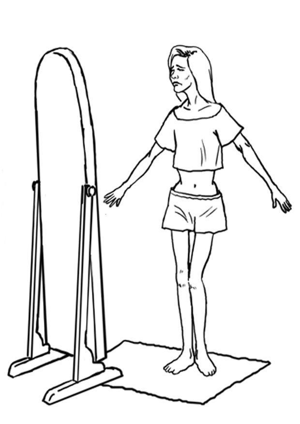 anorexia Página para colorir anorexia