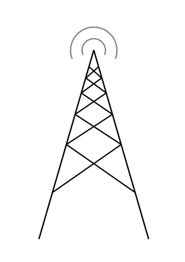 antena Página para colorir antena