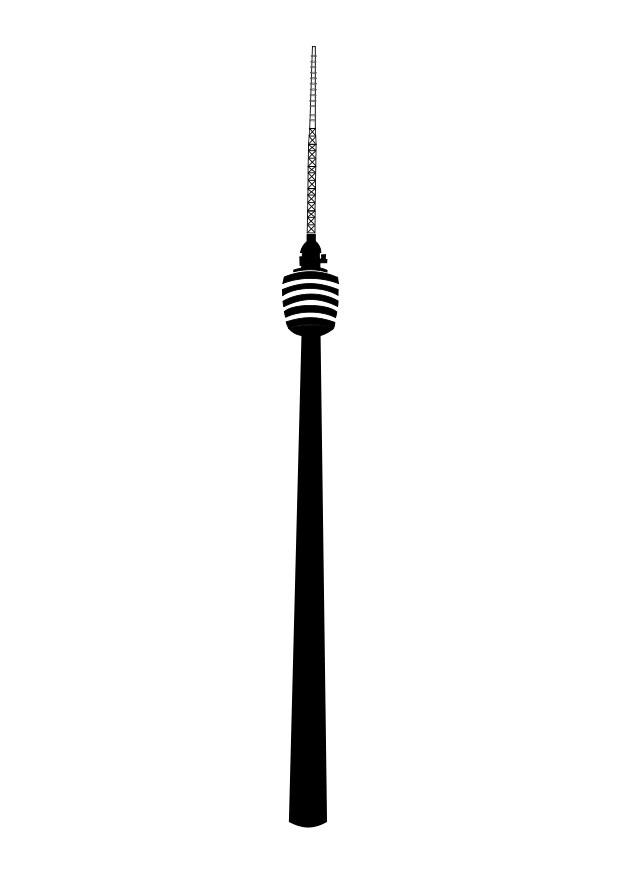 antena de tv stuttgart Página para colorir antena de tv stuttgart