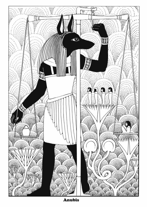 anubis Página para colorir anubis