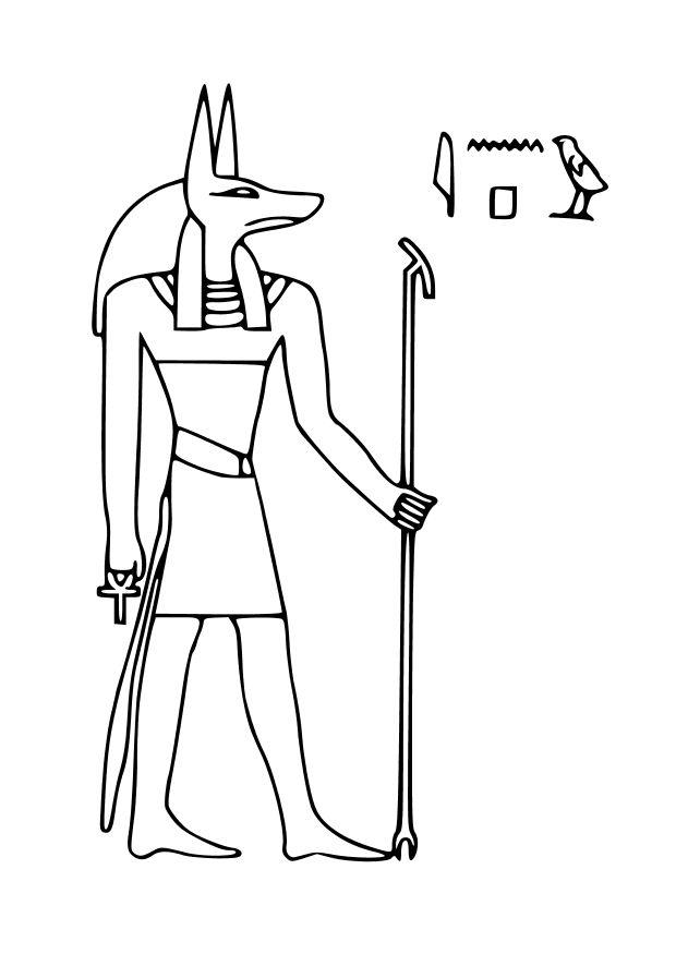anubis Página para colorir anubis