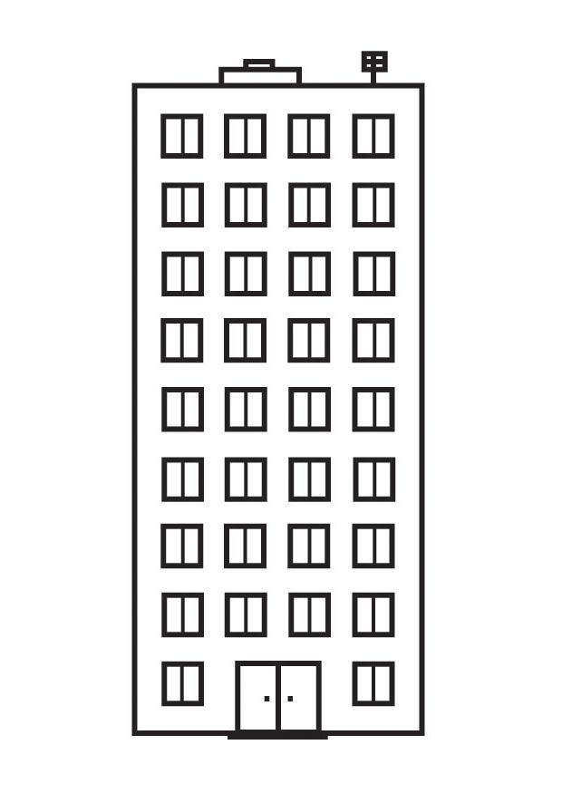 apartamento Página para colorir apartamento