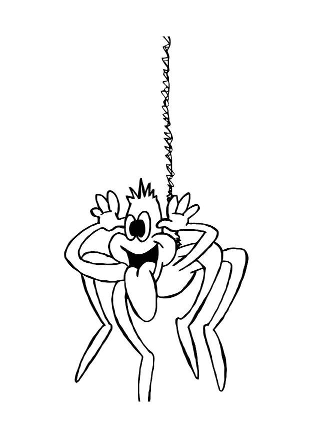 Página para colorir aranha