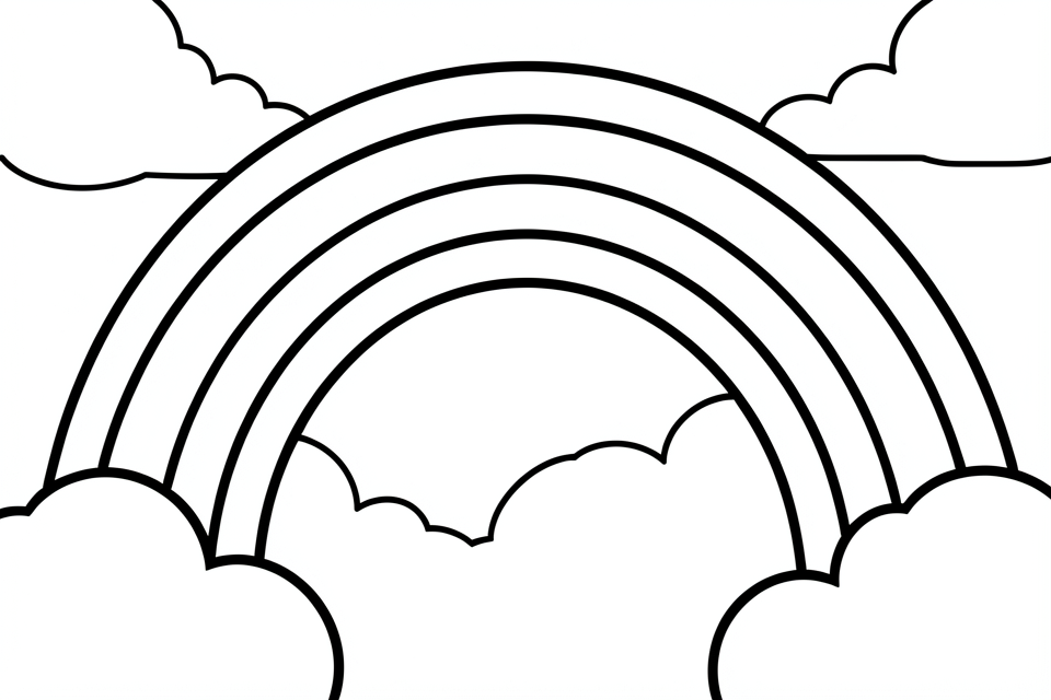 Página para colorir arco-A­ris