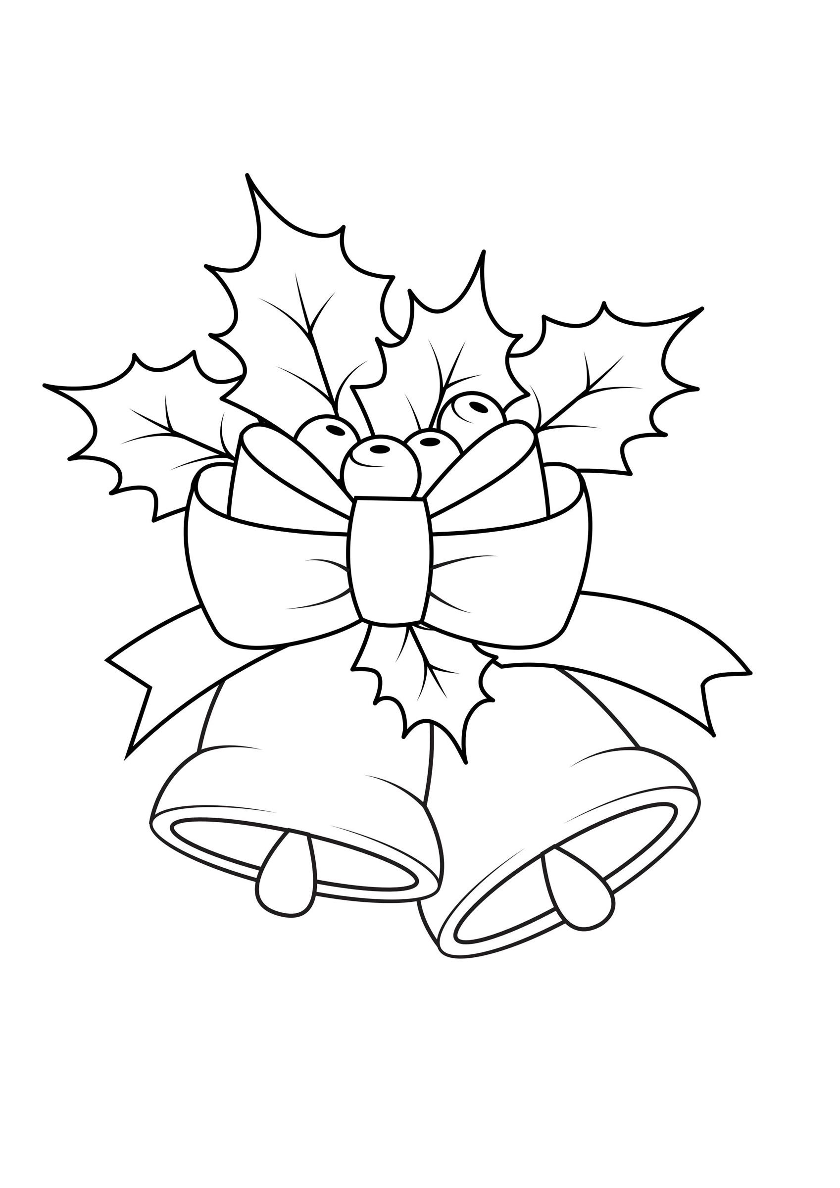 Página para colorir arranjo de natal