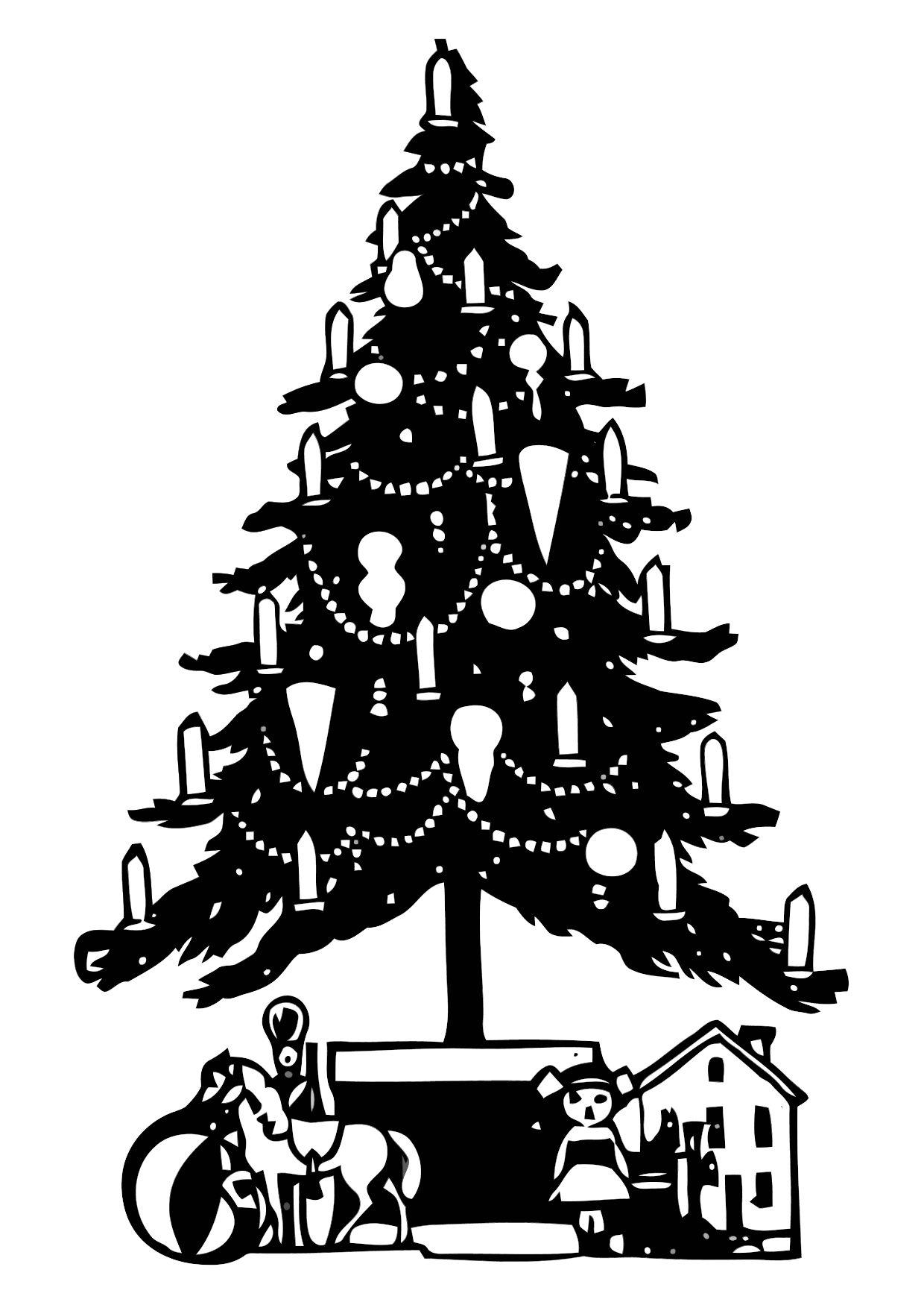 A¡rvore de natal Página para colorir A¡rvore de natal