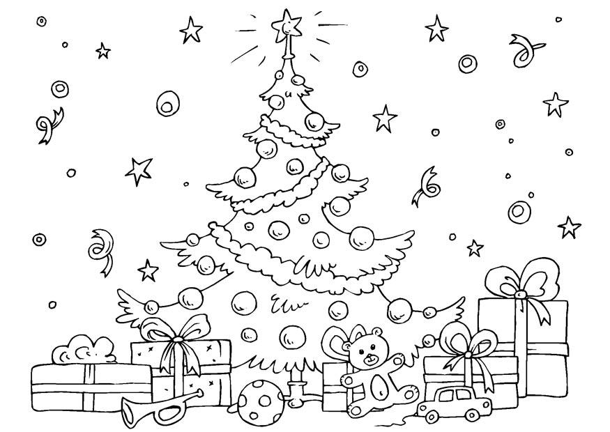 Página para colorir A¡rvore de natal