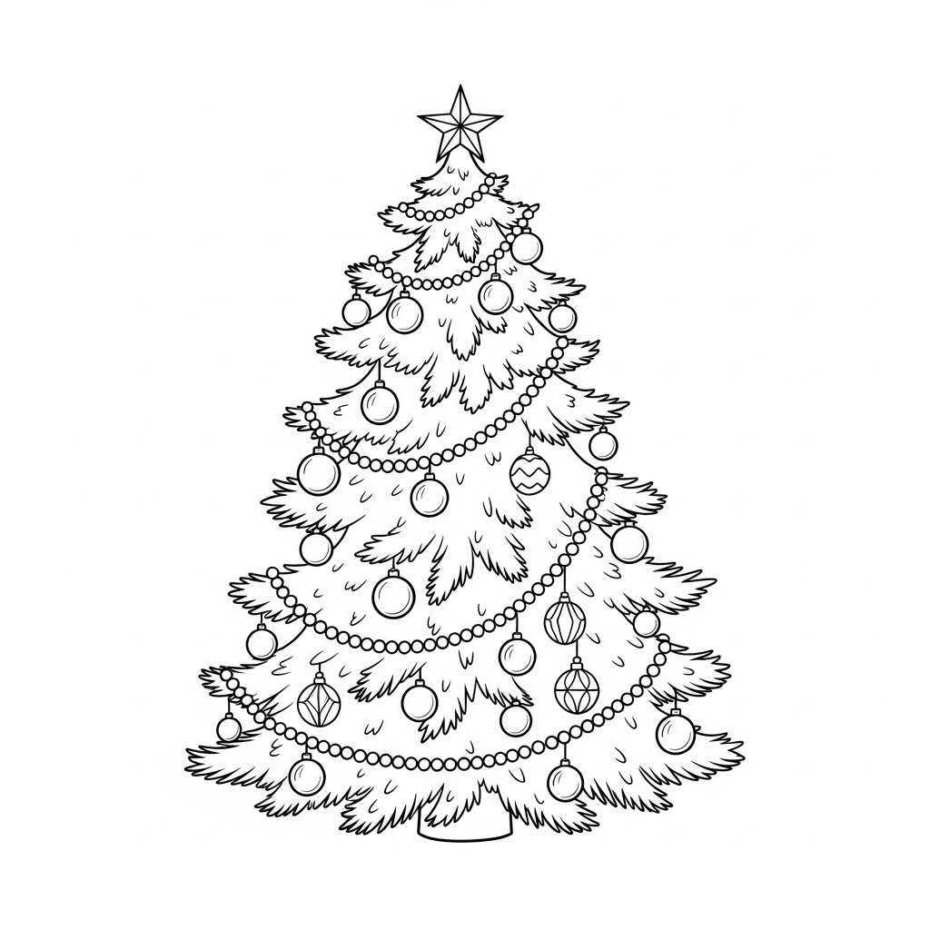 A¡rvore de natal Página para colorir A¡rvore de natal