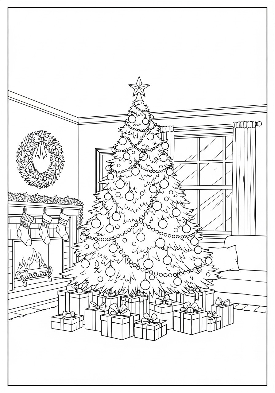 A¡rvore de natal Página para colorir A¡rvore de natal
