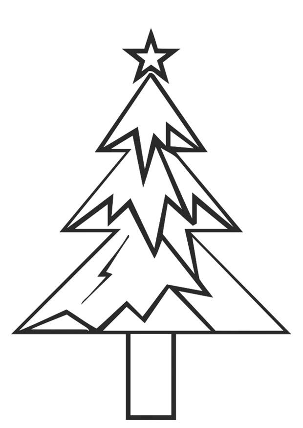 A¡rvore de natal com estrela de natal Página para colorir A¡rvore de natal com estrela de natal