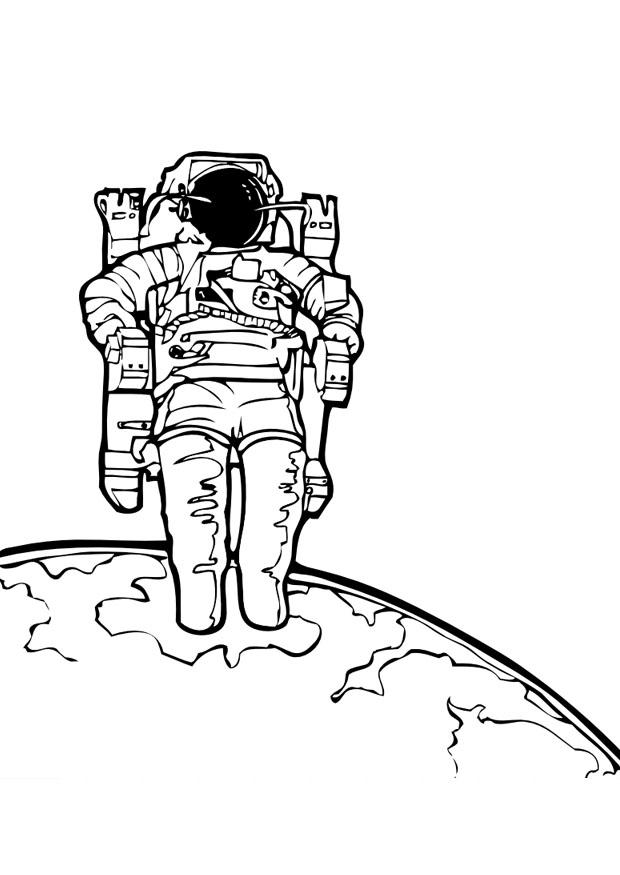astronauta Página para colorir astronauta
