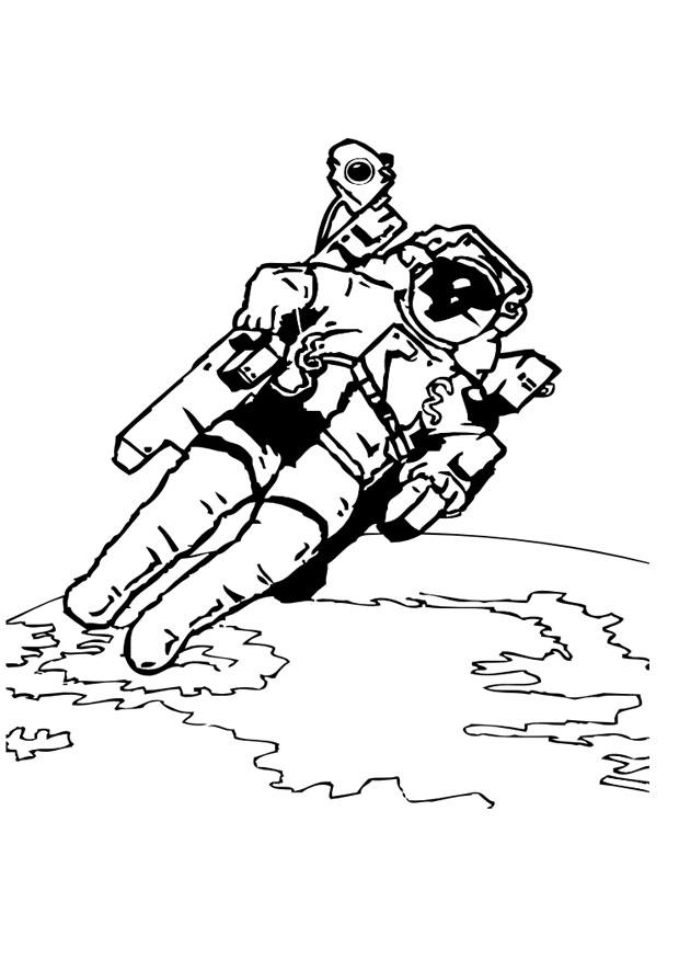 astronauta Página para colorir astronauta