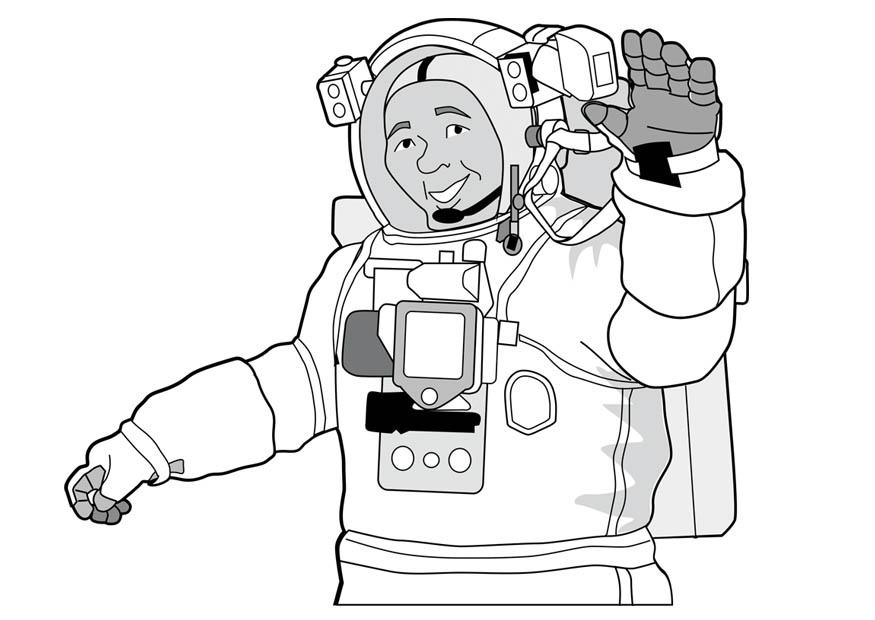 astronauta Página para colorir astronauta