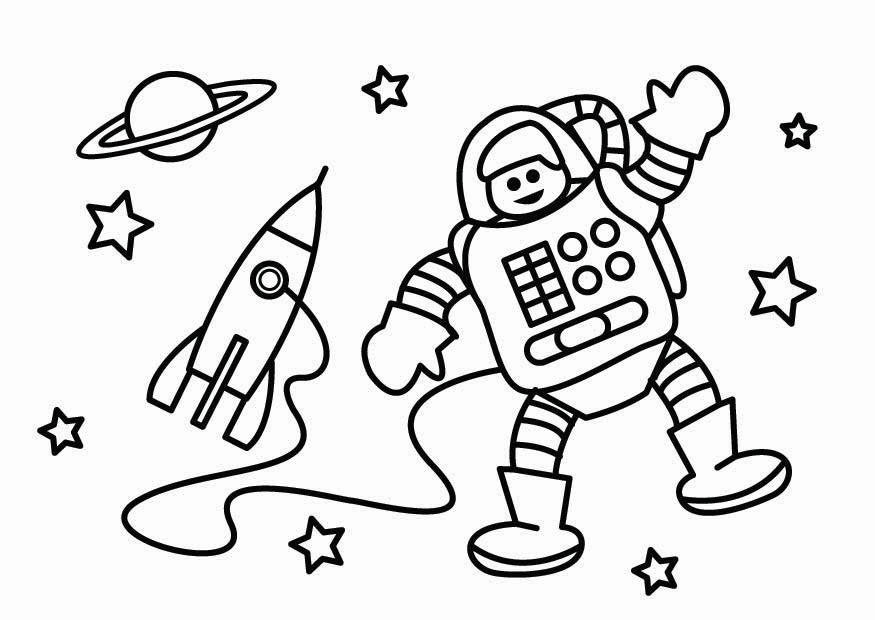 astronauta Página para colorir astronauta