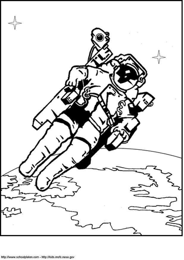 astronauta Página para colorir astronauta