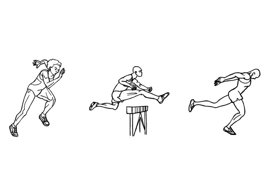 atletismo - corrida com obstA¡culos Página para colorir atletismo - corrida com obstA¡culos