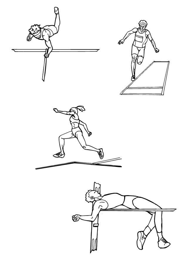 atletismo - saltos Página para colorir atletismo - saltos