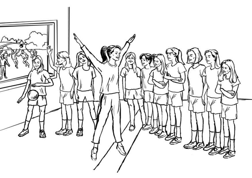 aula de ginA¡stica Página para colorir aula de ginA¡stica
