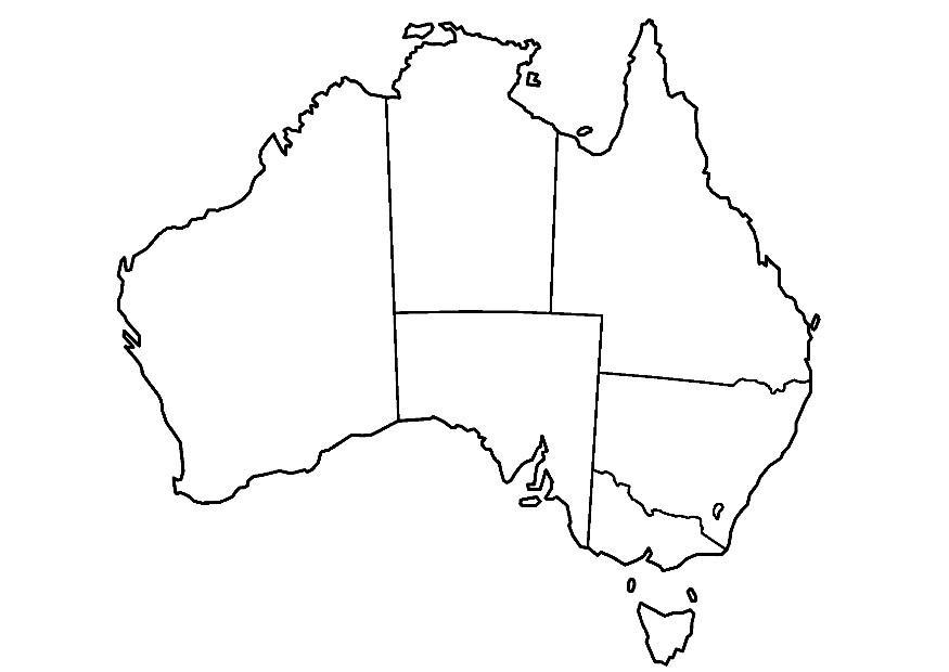 austrA¡lia Página para colorir austrA¡lia