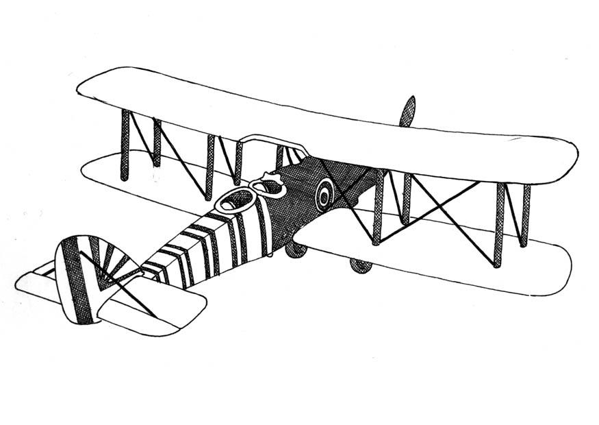 aviA£o biplano Página para colorir aviA£o biplano