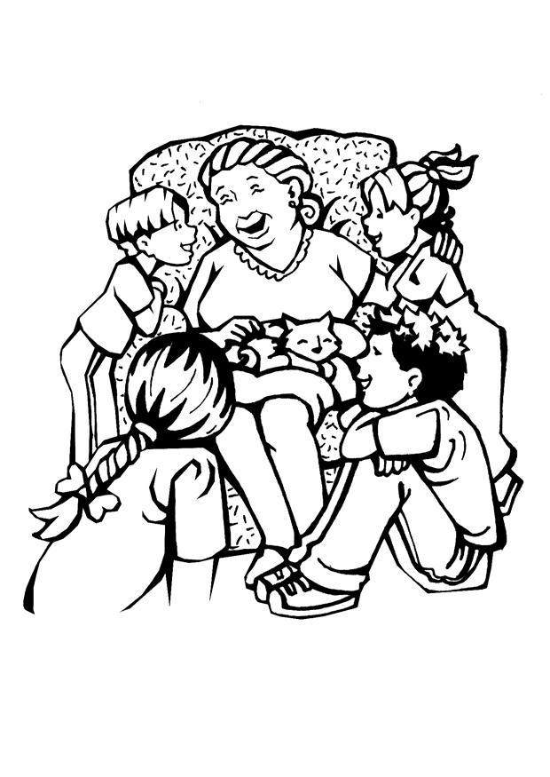 avA³ - dia das mA£es Página para colorir avA³ - dia das mA£es
