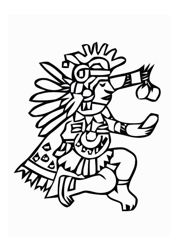 aztecas Página para colorir aztecas