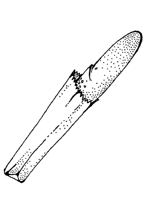 baguete Página para colorir baguete