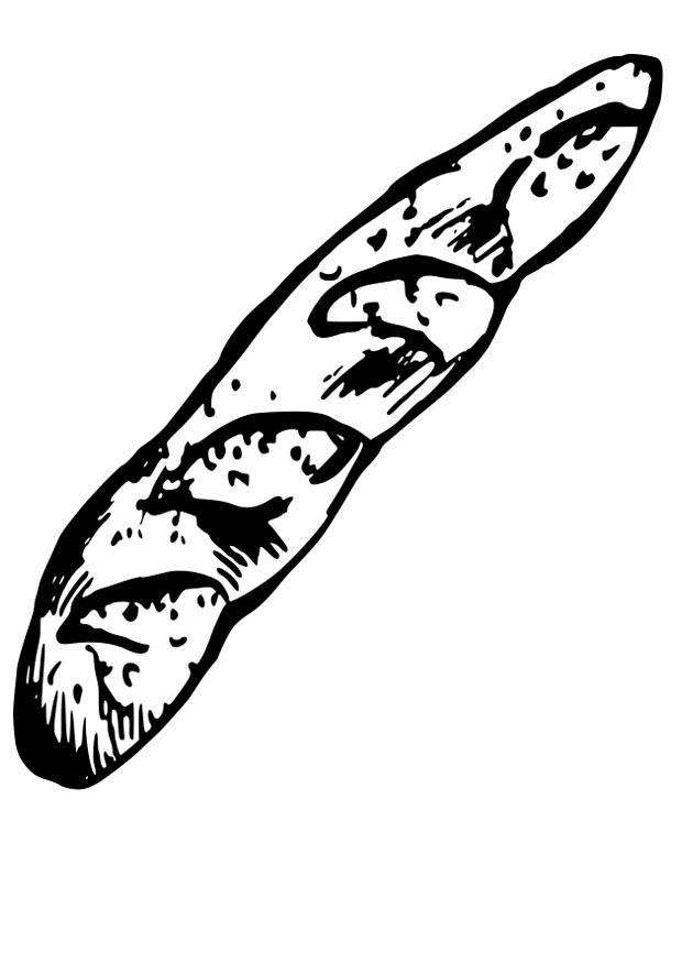 baguete Página para colorir baguete