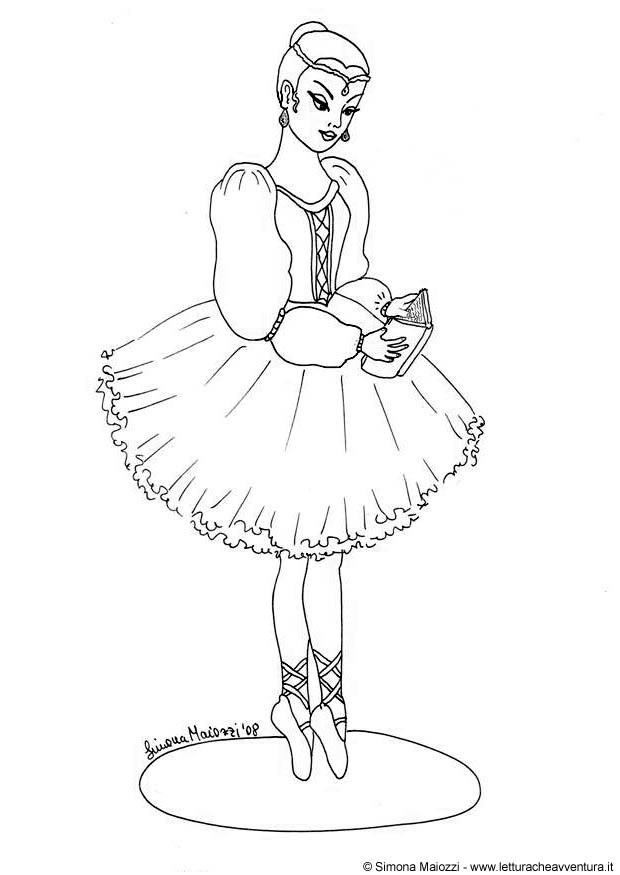 bailarina Página para colorir bailarina