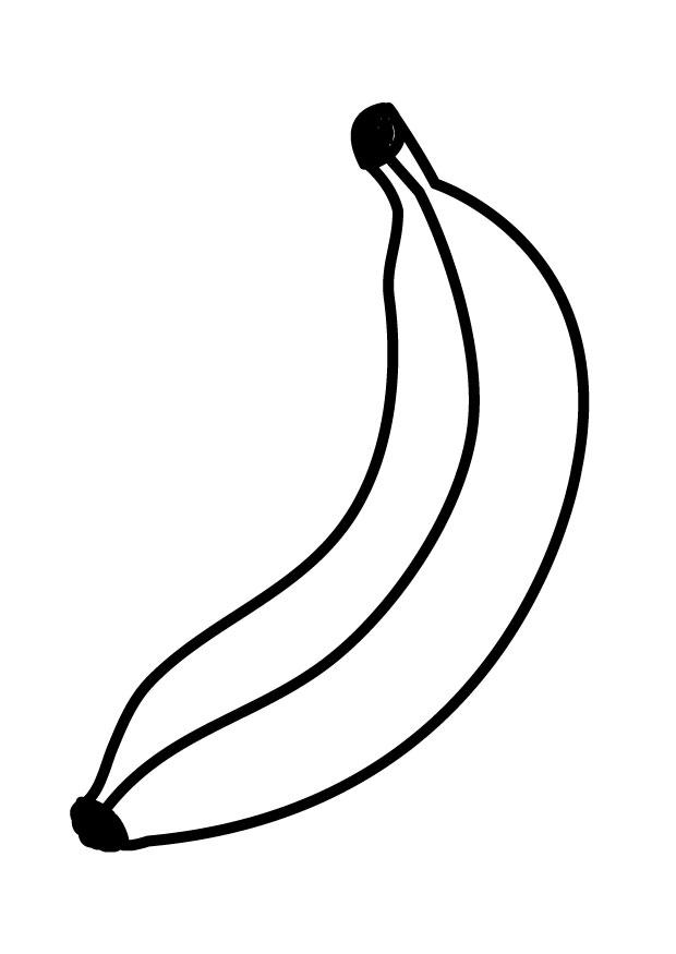 banana Página para colorir banana