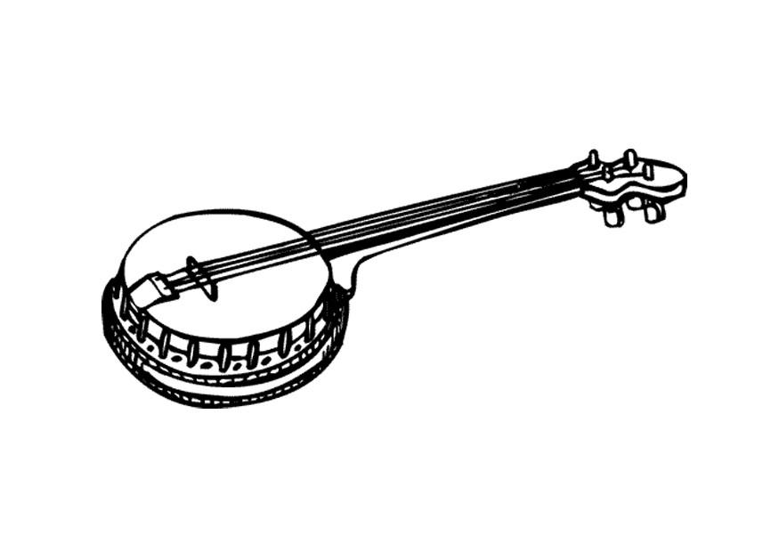 banjo Página para colorir banjo