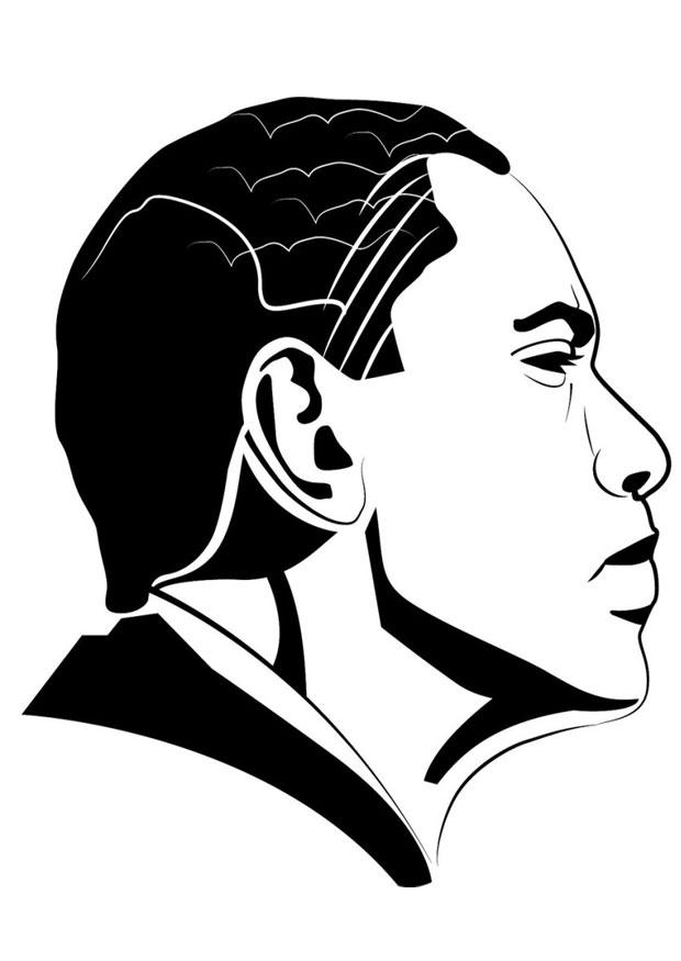 barack obama Página para colorir barack obama