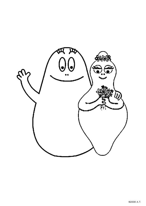 barbapapa e barbamama Página para colorir barbapapa e barbamama