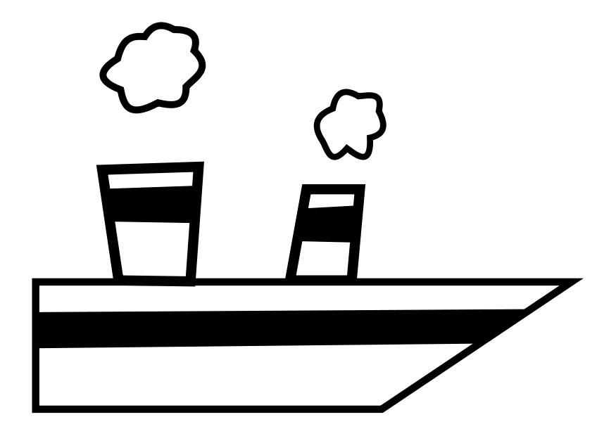 barco A vapor Página para colorir barco A vapor