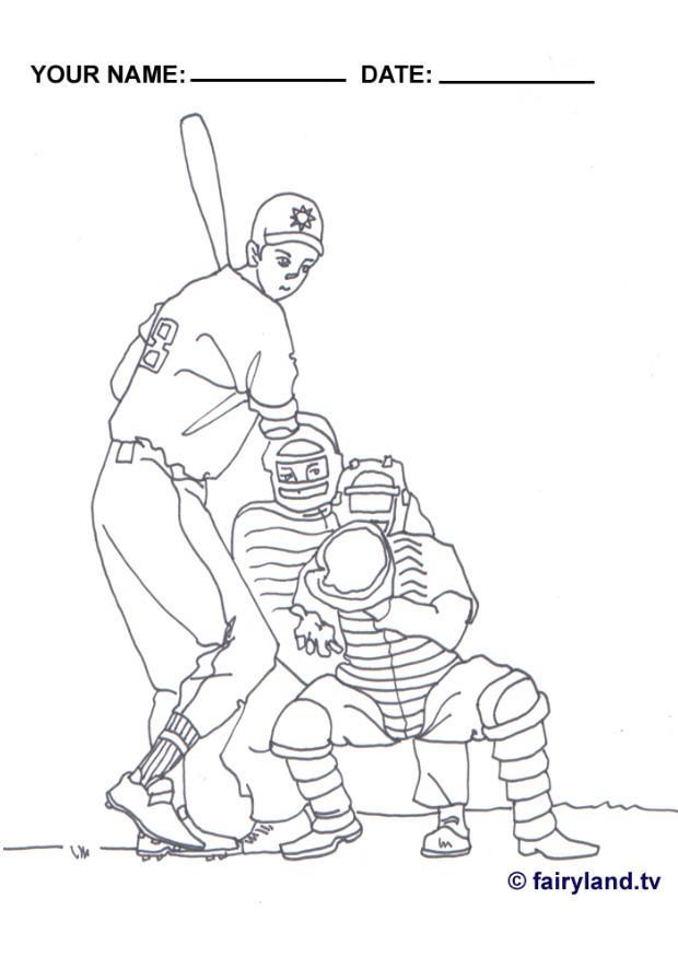 baseball Página para colorir baseball