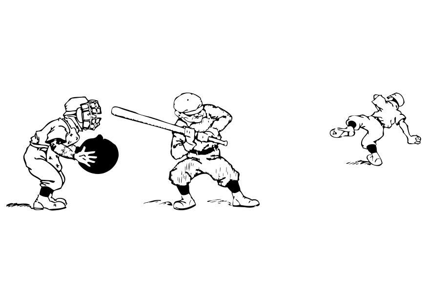 basebol Página para colorir basebol