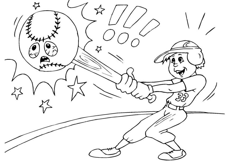 basebol Página para colorir basebol