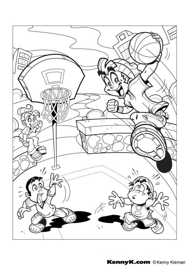 basquete Página para colorir basquete