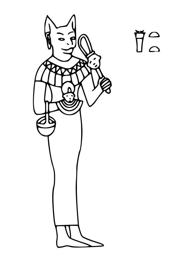 bastet Página para colorir bastet