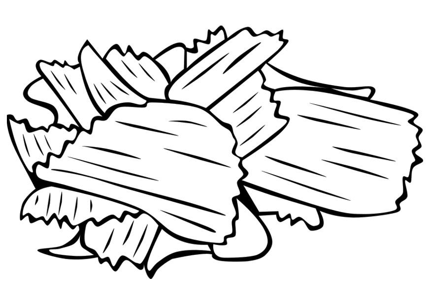 batata frita Página para colorir batata frita