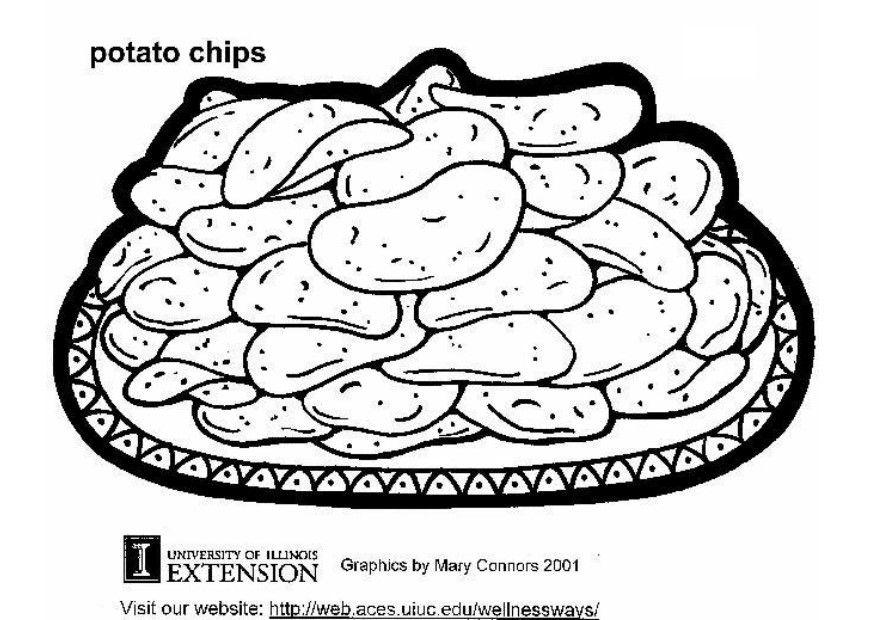batata frita Página para colorir batata frita