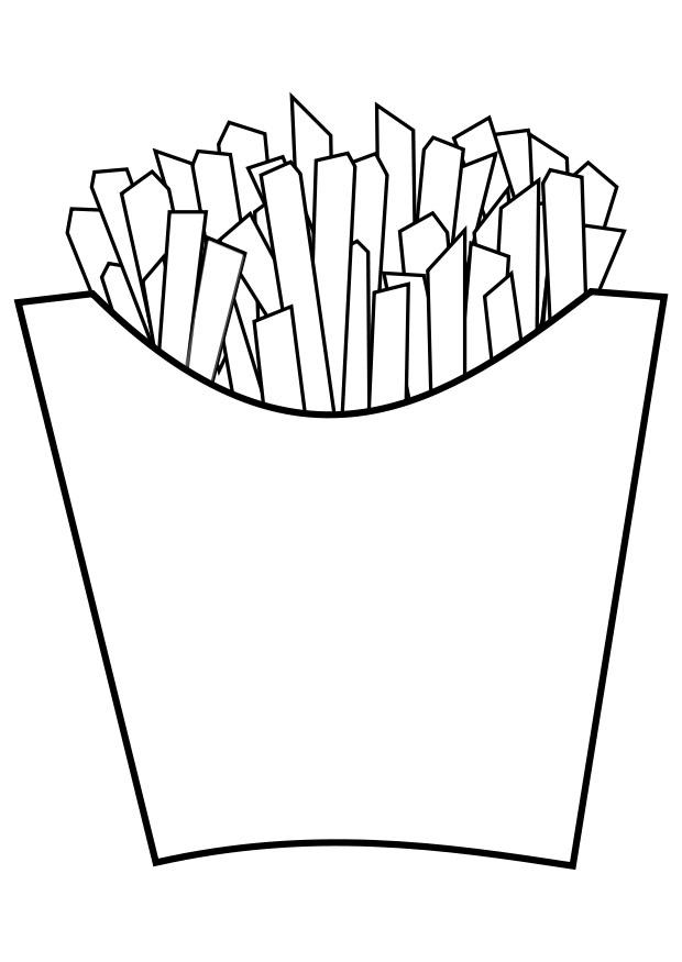 batatas fritas Página para colorir batatas fritas