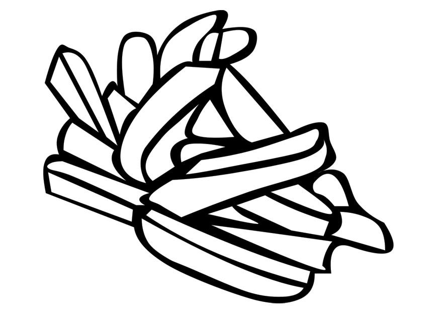 batatas fritas Página para colorir batatas fritas