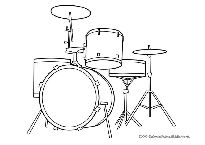 bateria Página para colorir bateria